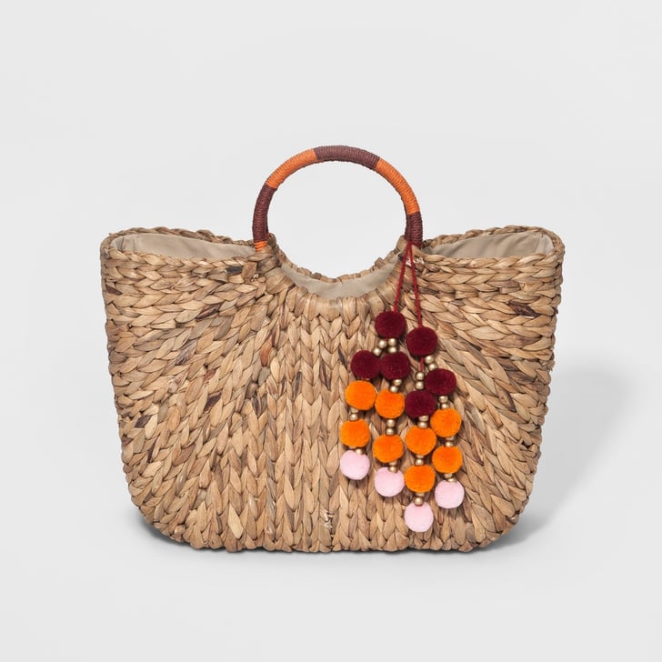 Round Handle Straw Tote Handbag — A New Day™