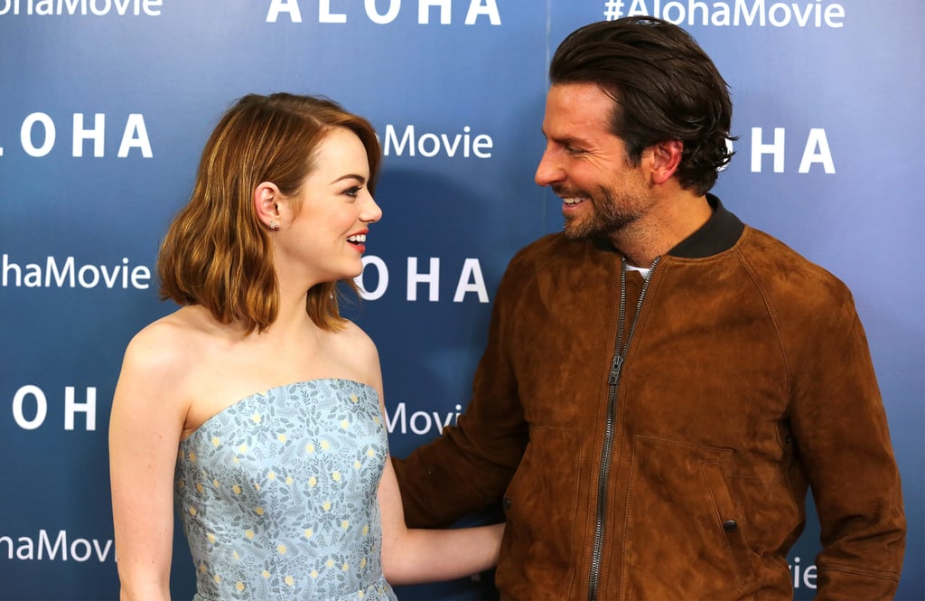 Emma Stone and Bradley Cooper Giggle on Aloha Red Carpet