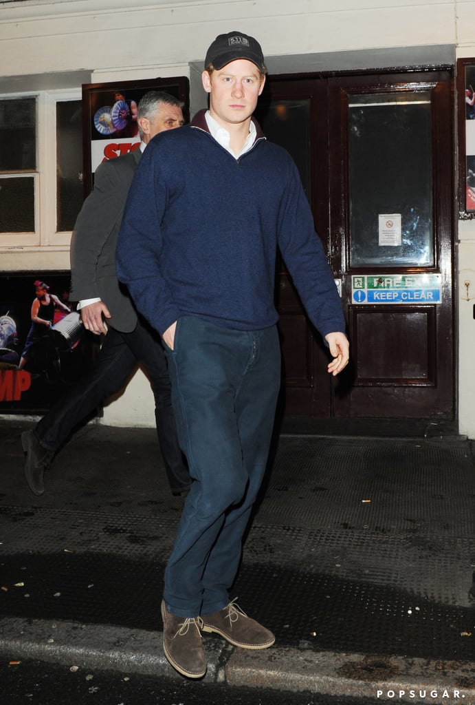 Prince Harry kept a low profile at The Ivy.