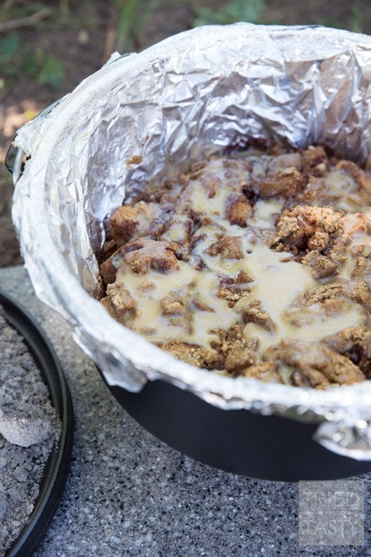 Dutch Oven Caramel Apple Pie
