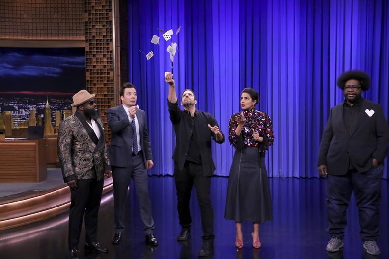 Priyanka Wore a Sequin-Covered Top on The Tonight Show