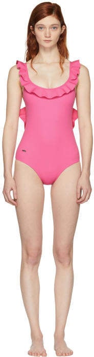 Fendi Pink Ruffle Swimsuit