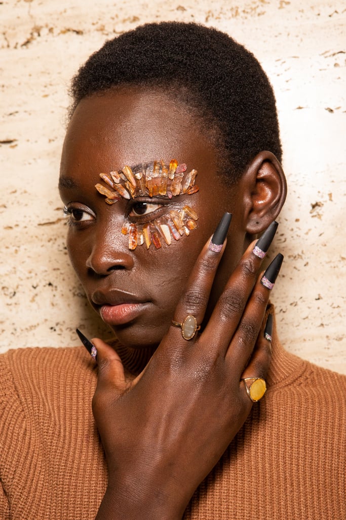 Halpern's Matte Glittered Nails at LFW Autumn 2020