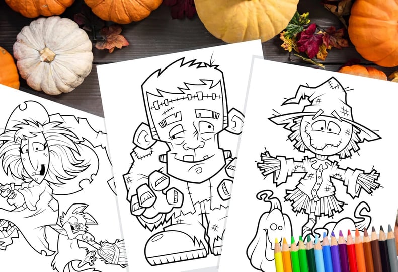 Halloween Coloring Pages For Adults Featuring Familiar Characters