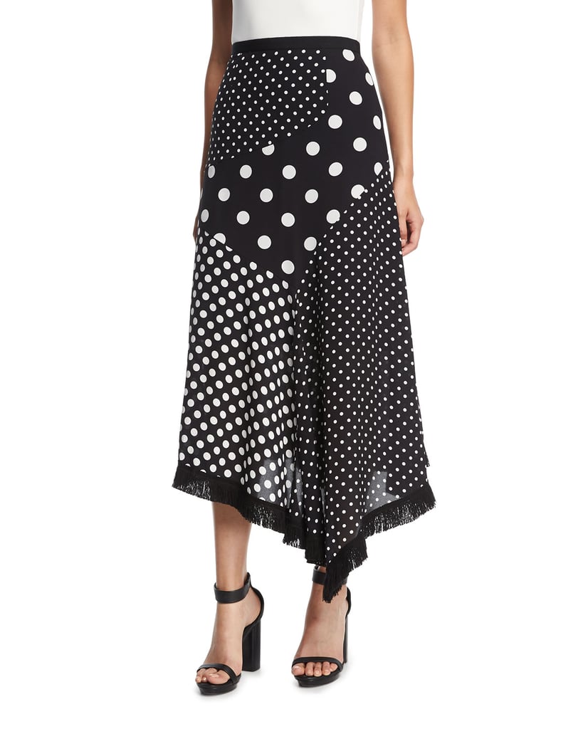 Andrew Gn Asymmetric Polka-Dot Skirt