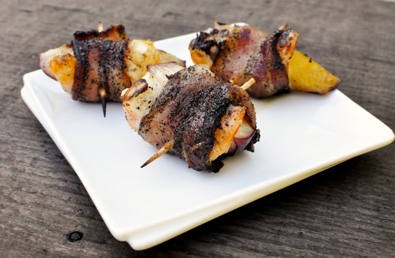 Bacon-Wrapped Shrimp and Nectarines