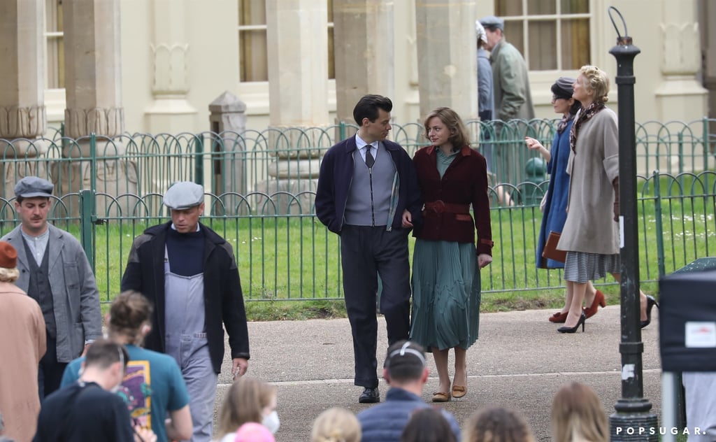 Harry Styles and Emma Corrin in My Policeman Set Photos