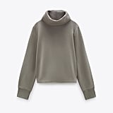 zara high collar sweatshirt