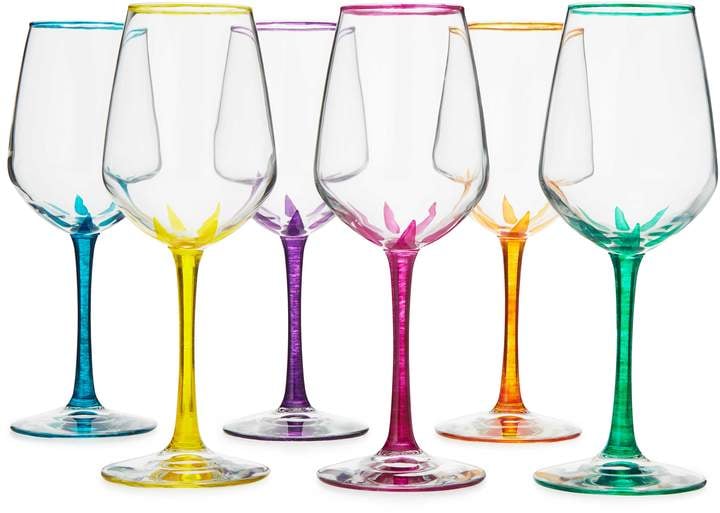 Flower Stemmed Wine Glasses