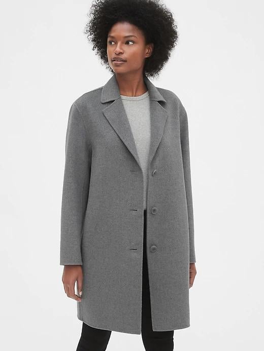 Unlined Wool-Blend Car Coat