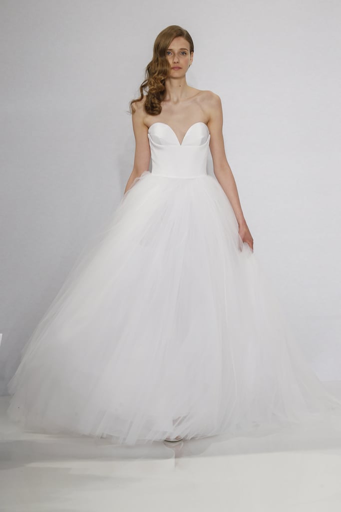 Strapless tulle ballgown.