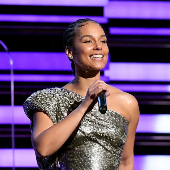 Alicia Keys's Rhinestone Baby Hairs at the 2020 Grammys