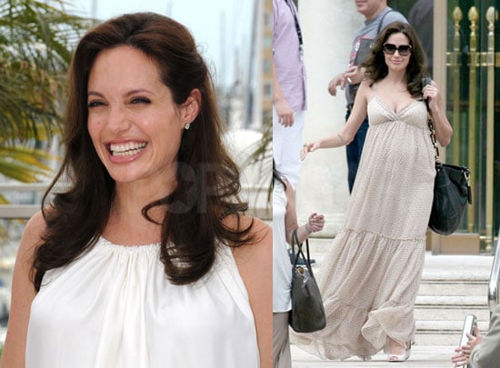 Angelina Jolie At Cannes Pregnant With Twins Due August 19 Popsugar Celebrity