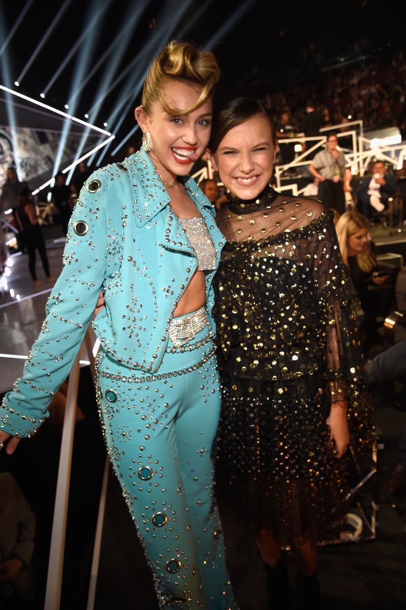 Miley Cyrus and Millie Bobby Brown