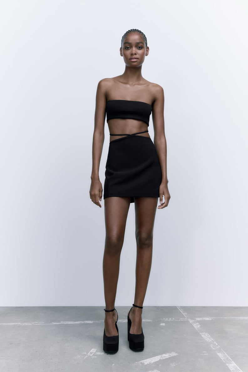 A Strappy Miniskirt: Zara Mini Skirt