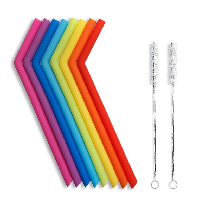 Hiware Reusable Silicone Drinking Straws