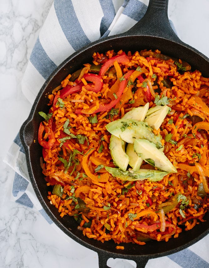 Vegan Fajitas With Sweet Potato Rice