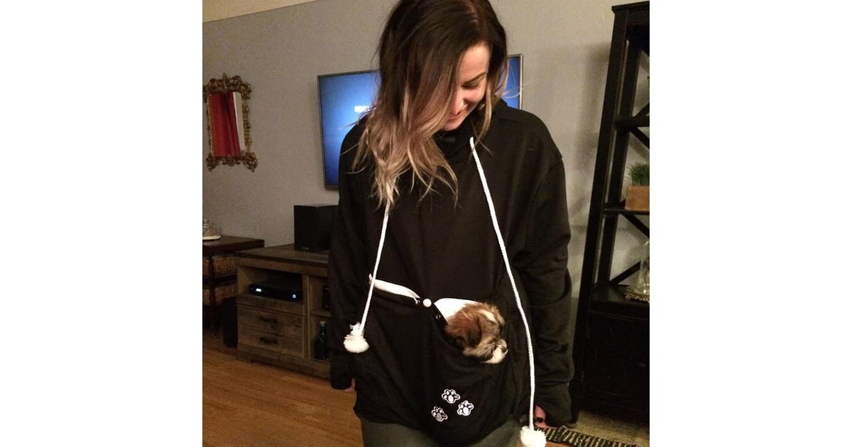 Pet Carrier Shirts Kitten Puppy Holder Animal Pouch Hood Sweatshirt