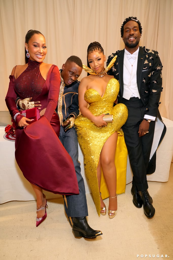 Lala, Chlöe, Yahya Abdul-Mateen II, and Ashton Sanders at the 2022 Met Gala