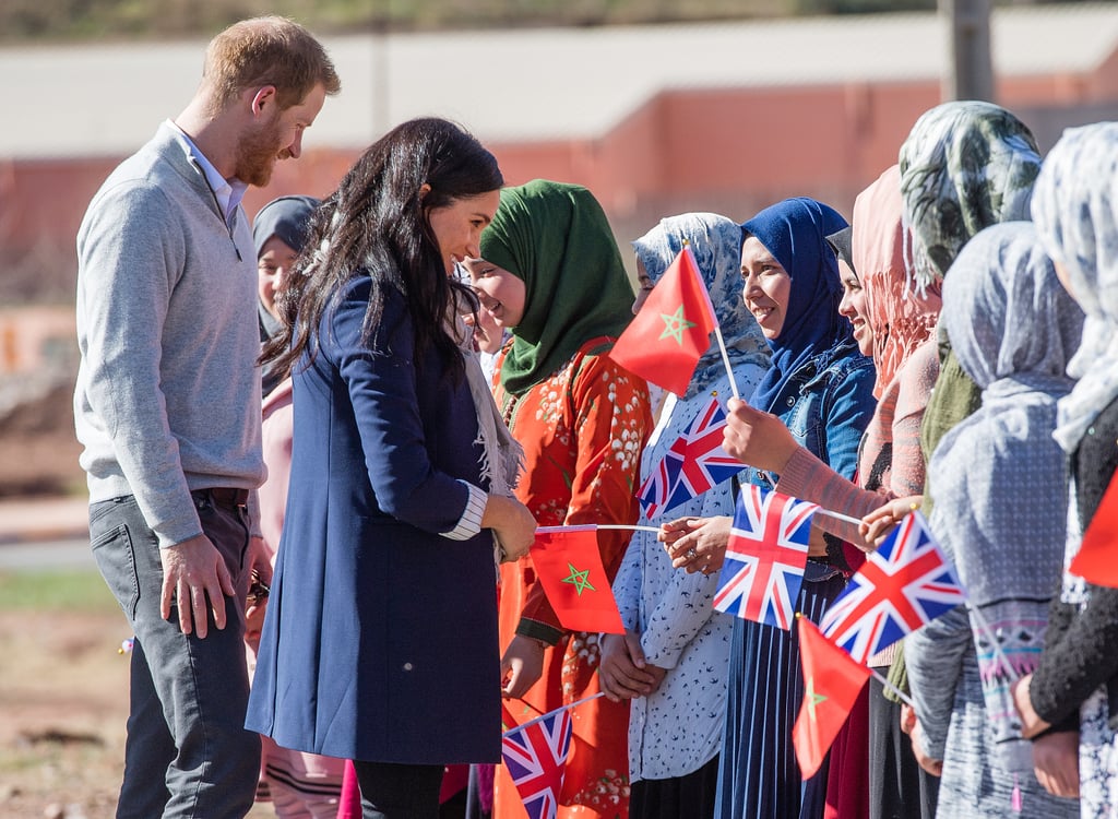 Prince Harry Meghan Markle Visit School on Morocco Tour 2019