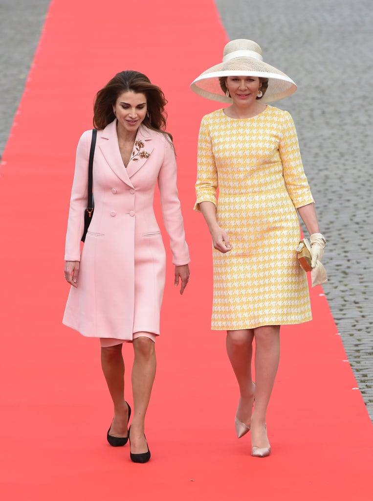 Queen Rania's Pink Coat May 2016