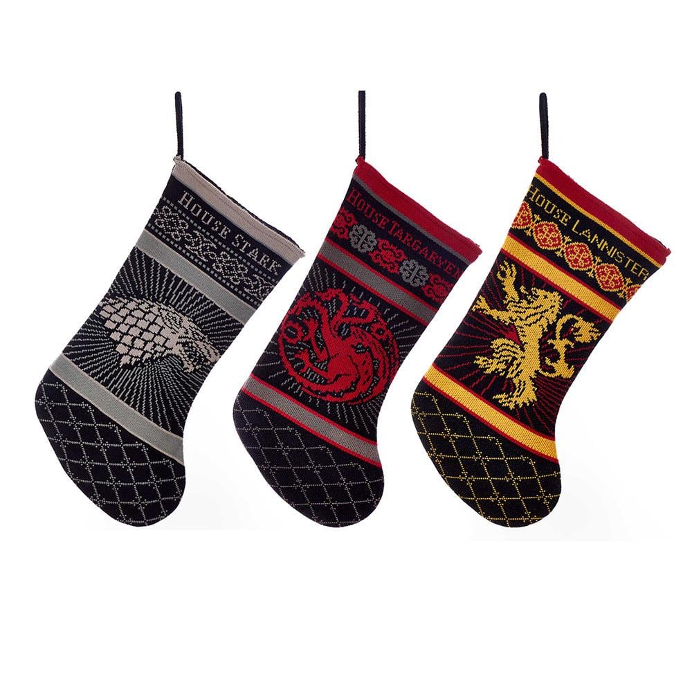 Knit Stocking Three-Pack: House Stark, House Lannister & House Targaryen