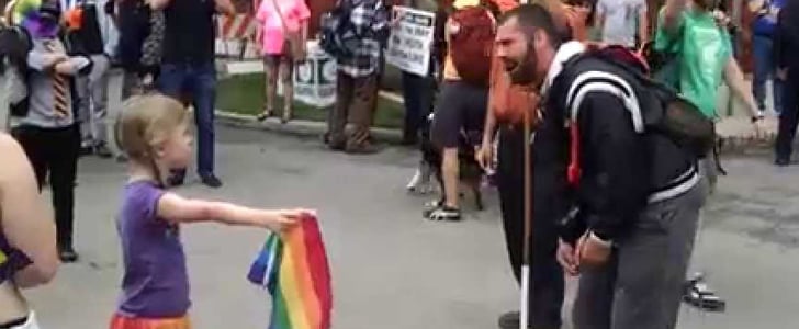 Zea Bowling Holding Rainbow Flag | Video and Photos