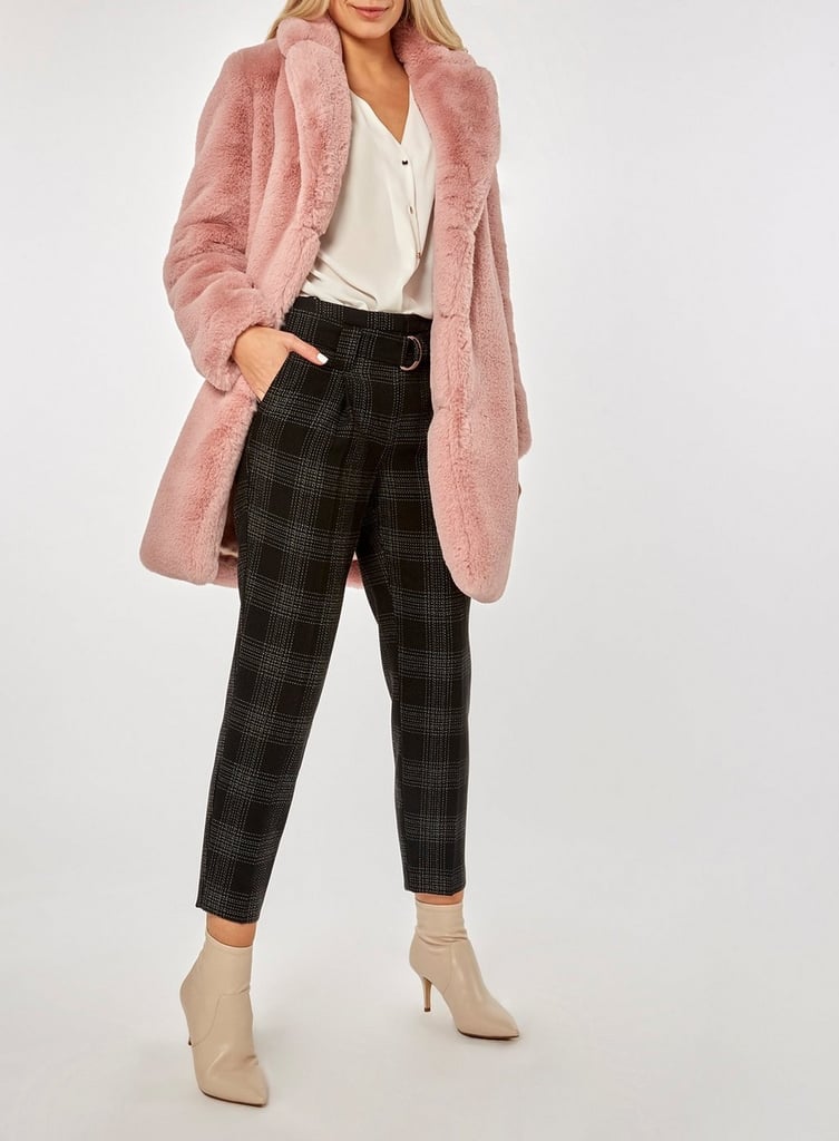 Dorothy Perkins Pink Faux Fur Coat