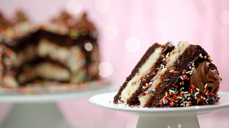 Cookie Dough Confetti Brownie Cake