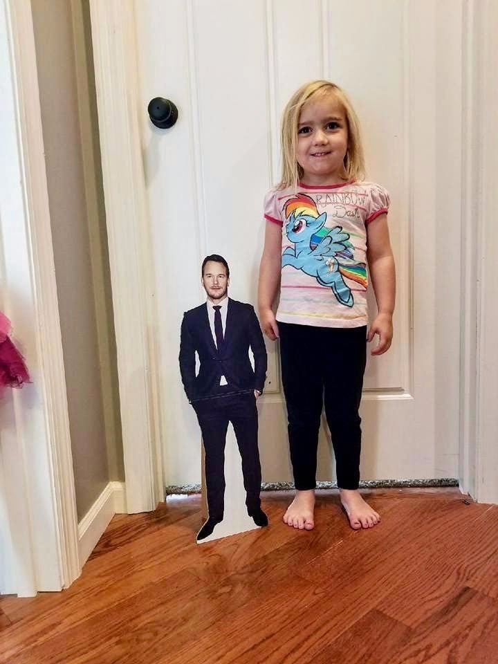 Girls Gets Chris Pratt Cut-Out For Her Birthday