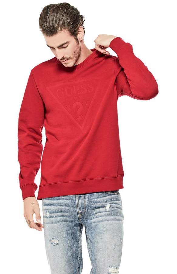 Guess Men's Roy Embossed Logo Sweater