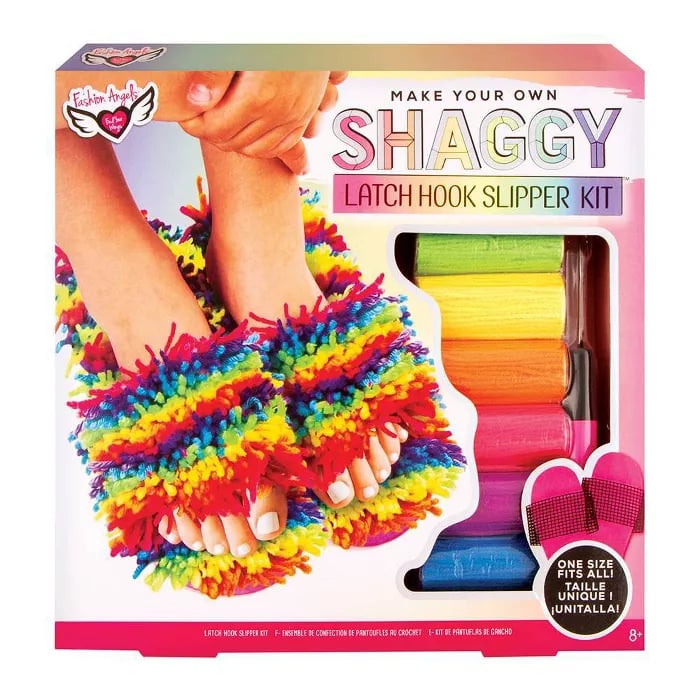 Make Your Own Shaggy Latch Hook Slipper Kit