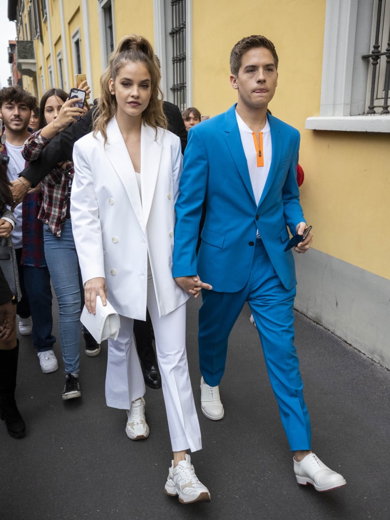 Dylan Sprouse and Barbara Palvin Wearing Matching Suits