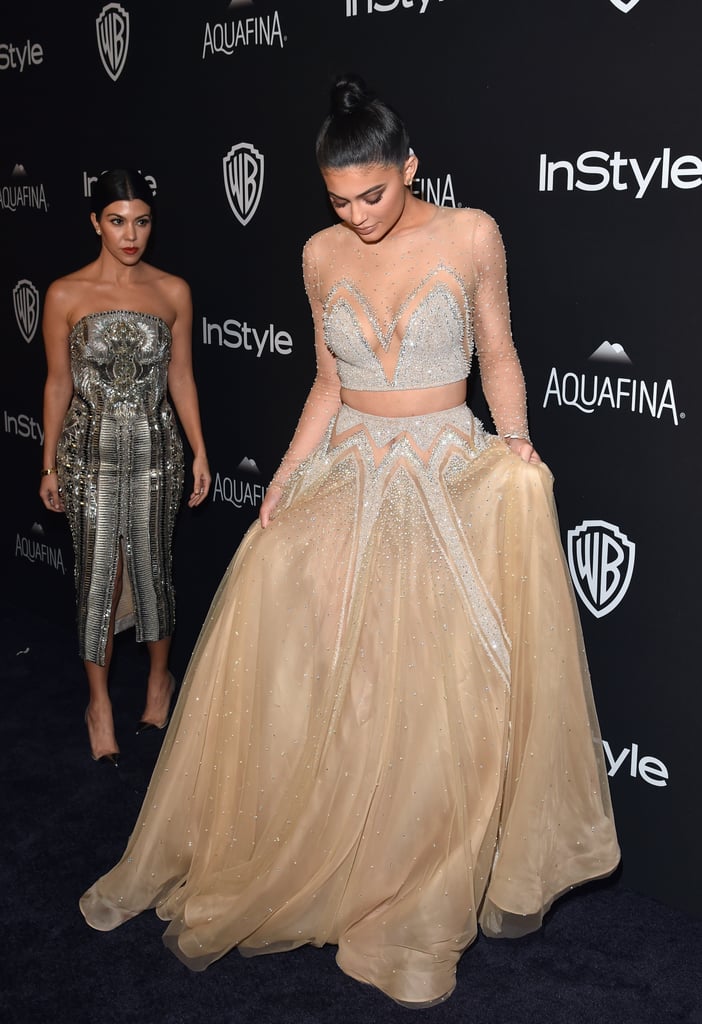 Kylie Jenner Wearing Sparkling Matching Set