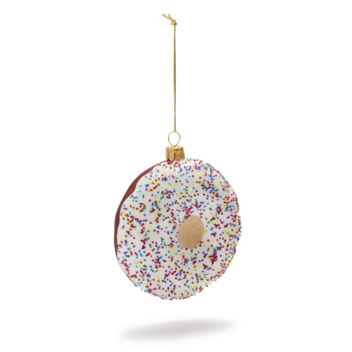 Sprinkled Donut Glass Ornament