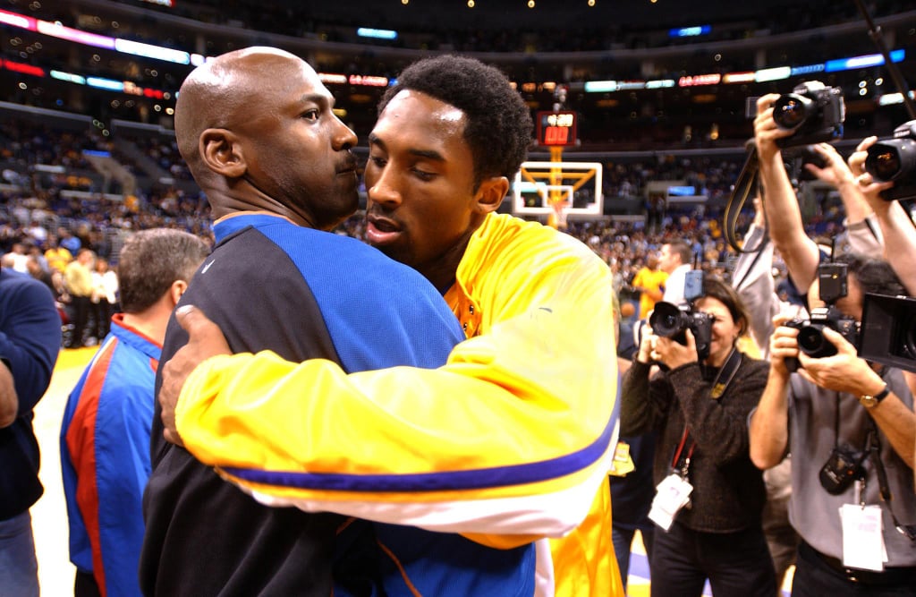 Photos of Michael Jordan and Kobe Bryant