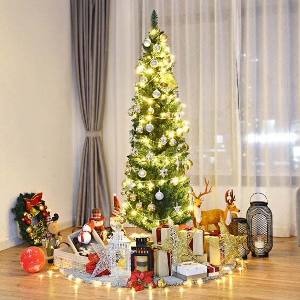 Costway 6' Artificial Pencil Christmas Tree