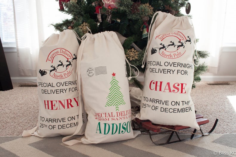 Large Personalized Santa Sack Gift Bag