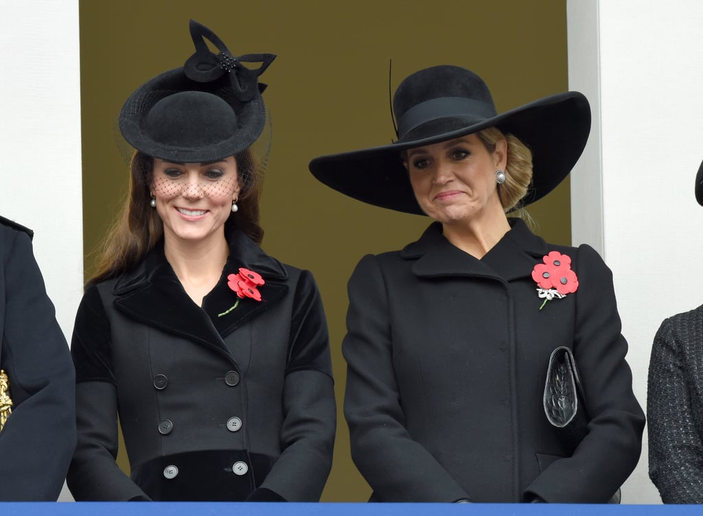Kate Middleton Wearing Black Velvet Coat and Fascinator