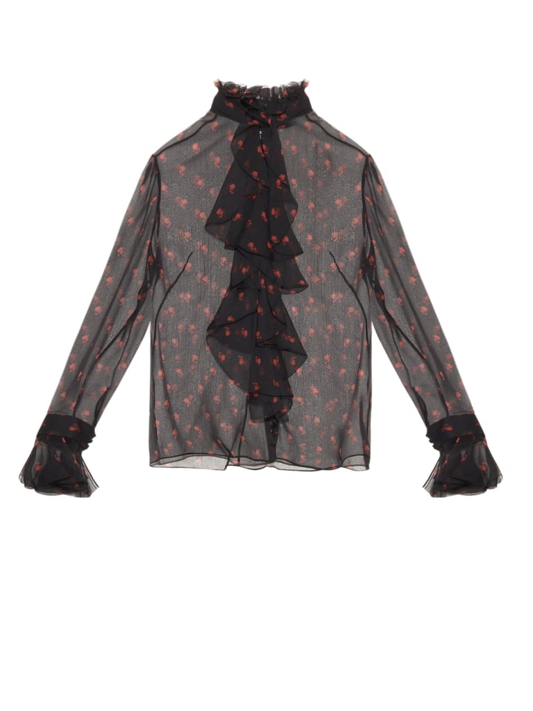 Alexander McQueen Rose Bud printed-silk blouse ($2,085)