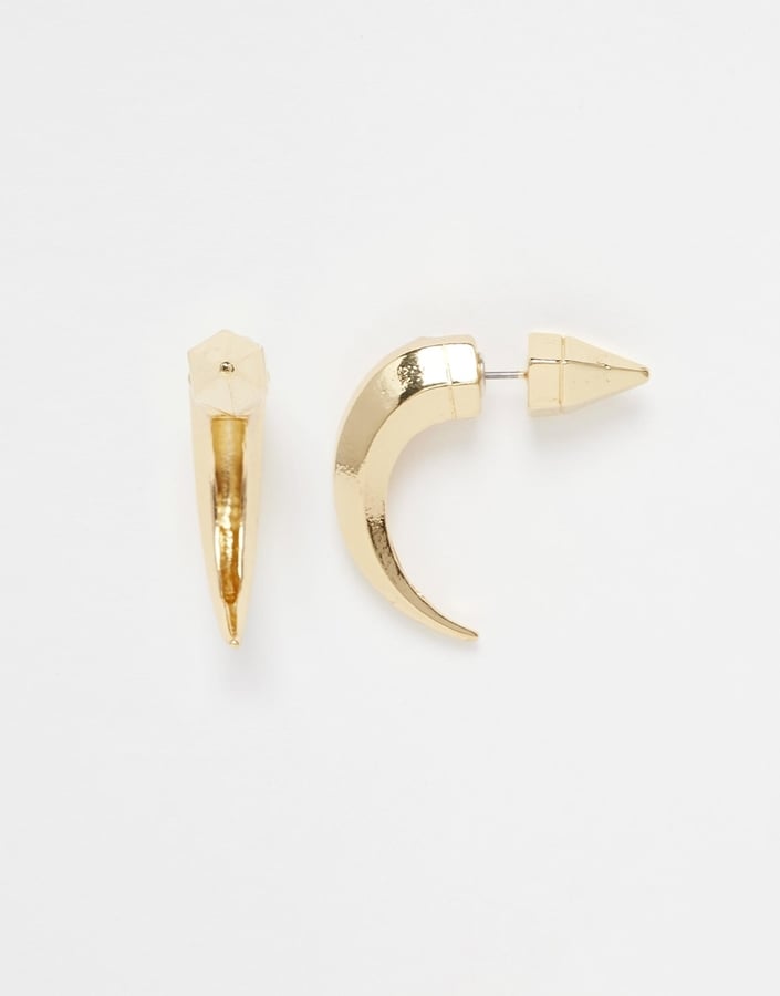 ASOS Statement Angled Horn Swing Earrings ($15)