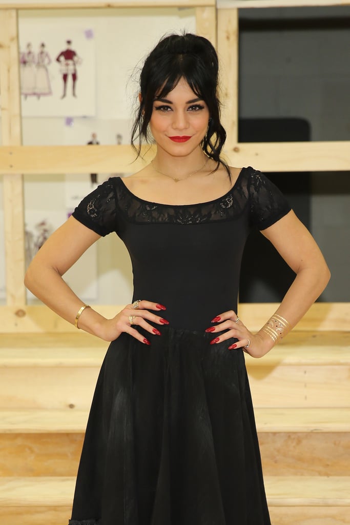 On Monday, Vanessa Hudgens attended the preview performance of Gigi in NYC.