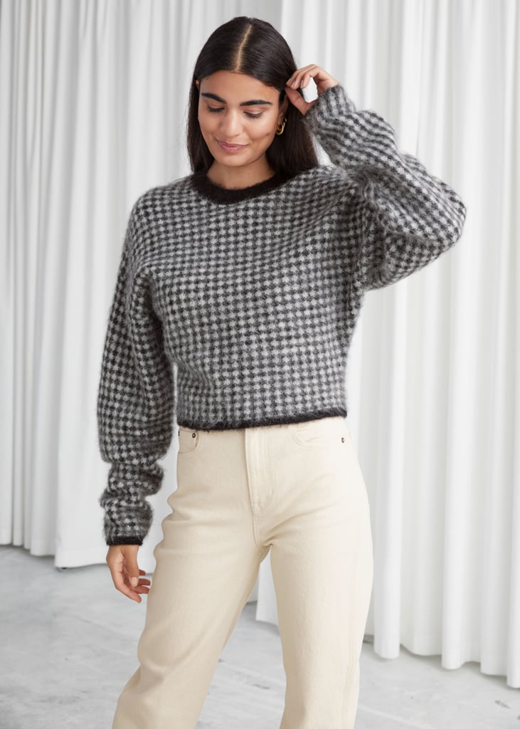 Fuzzy Jacquard Knit Sweater