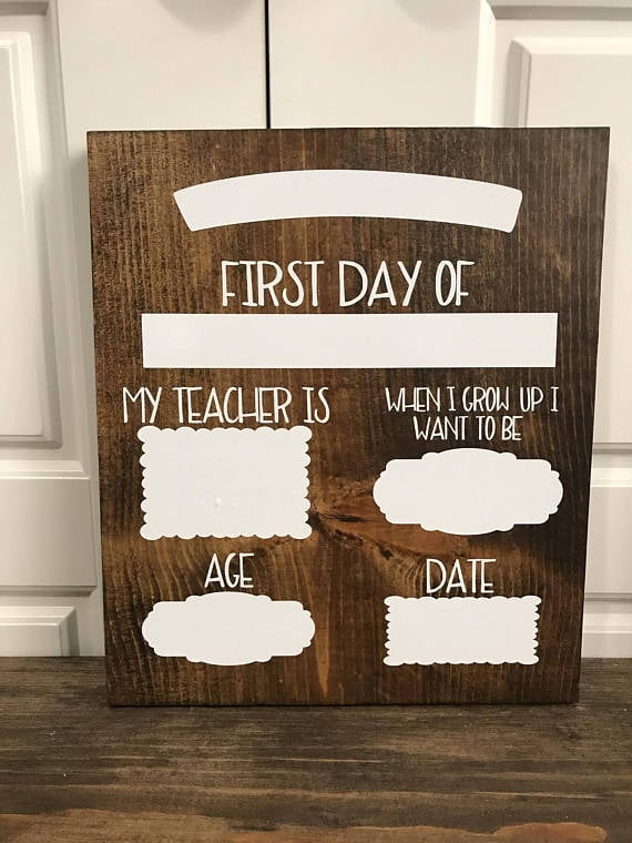 First-Day-of-School Dry Erase Board