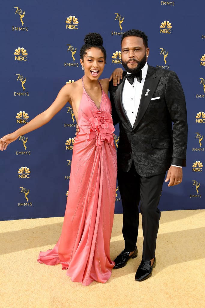 Yara Shahidi and Anthony Anderson at the 2018 Emmy Awards