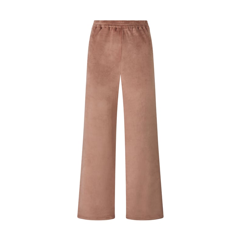 Kim Kardashian Skims Velour Wide Leg Pant in Sienna