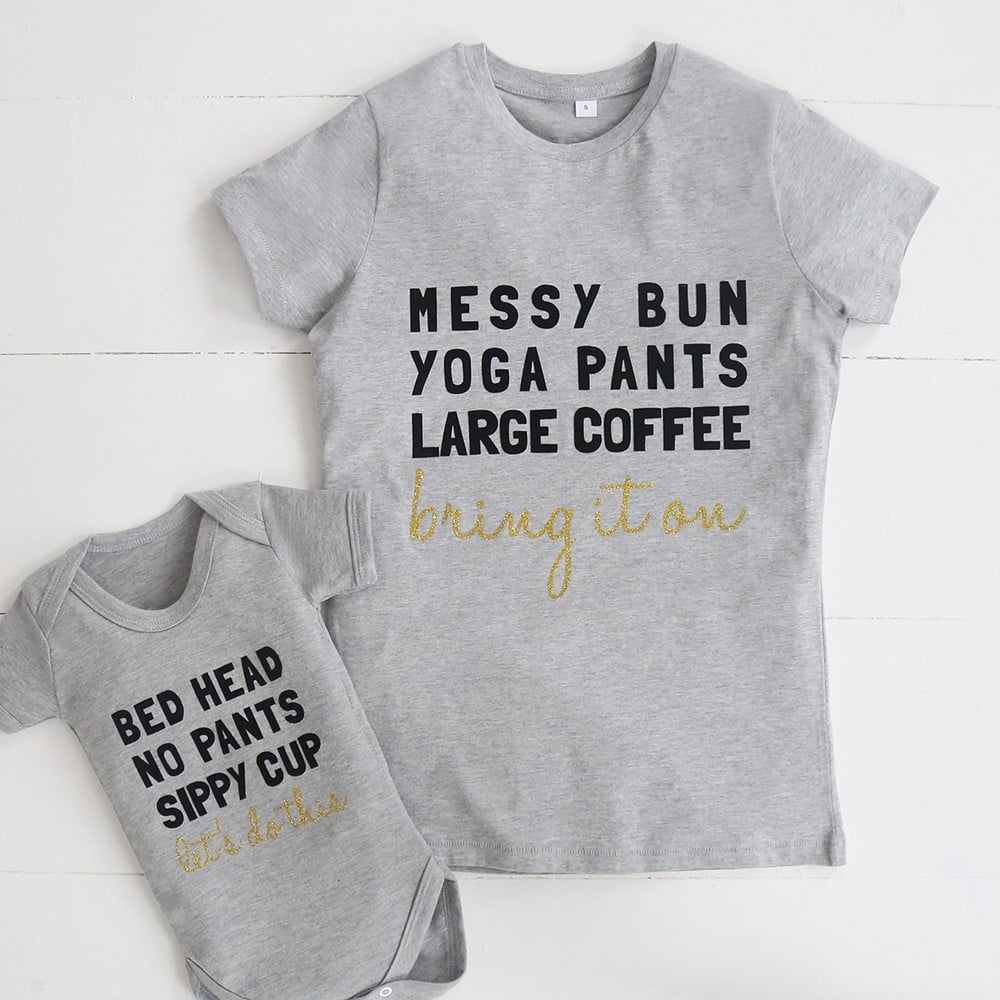 My 1st Years Mommy and Baby "Bring It On" Shirt and Onesie Set