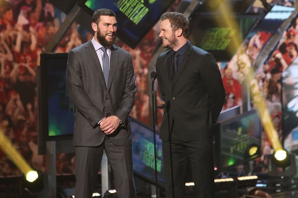 Chris Evans and Andrew Luck took the stage at the NFL Honors.