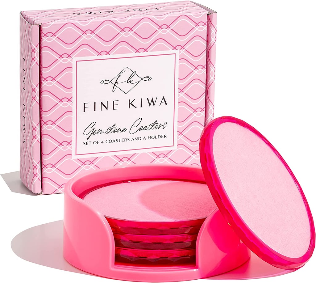 FineKiwa Pink Felt Absorbent Coasters