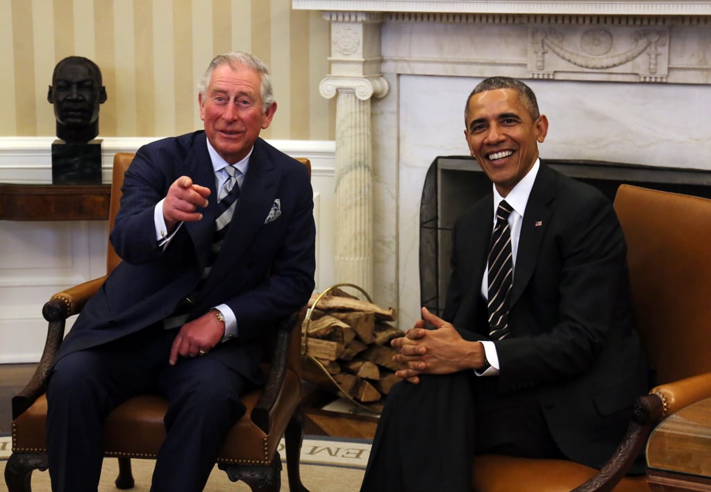 Prince Charles and the former president enjoyed a chat in the Oval Office in March 2015.